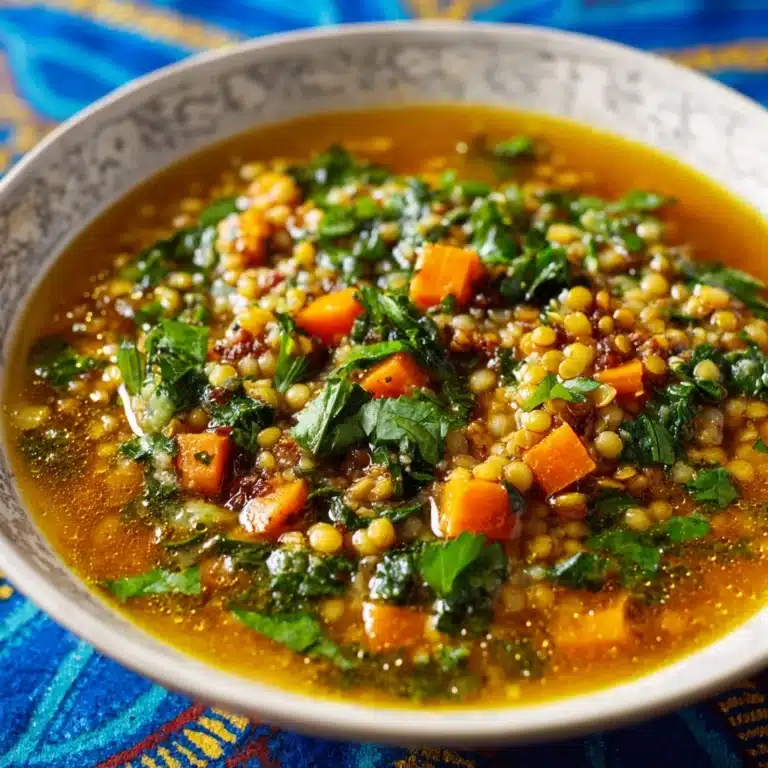 Lentil and Bulgur Soup with Lemon and Parsley Recipe