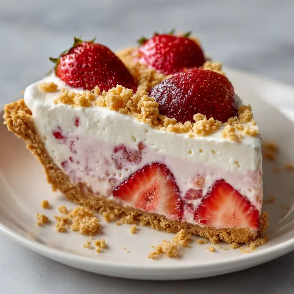 No-Bake Strawberry Crunch Cheesecake Recipe - Recipe Image