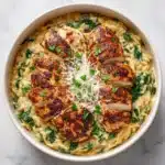 Creamy Parmesan Orzo with Chicken and Asparagus Recipe