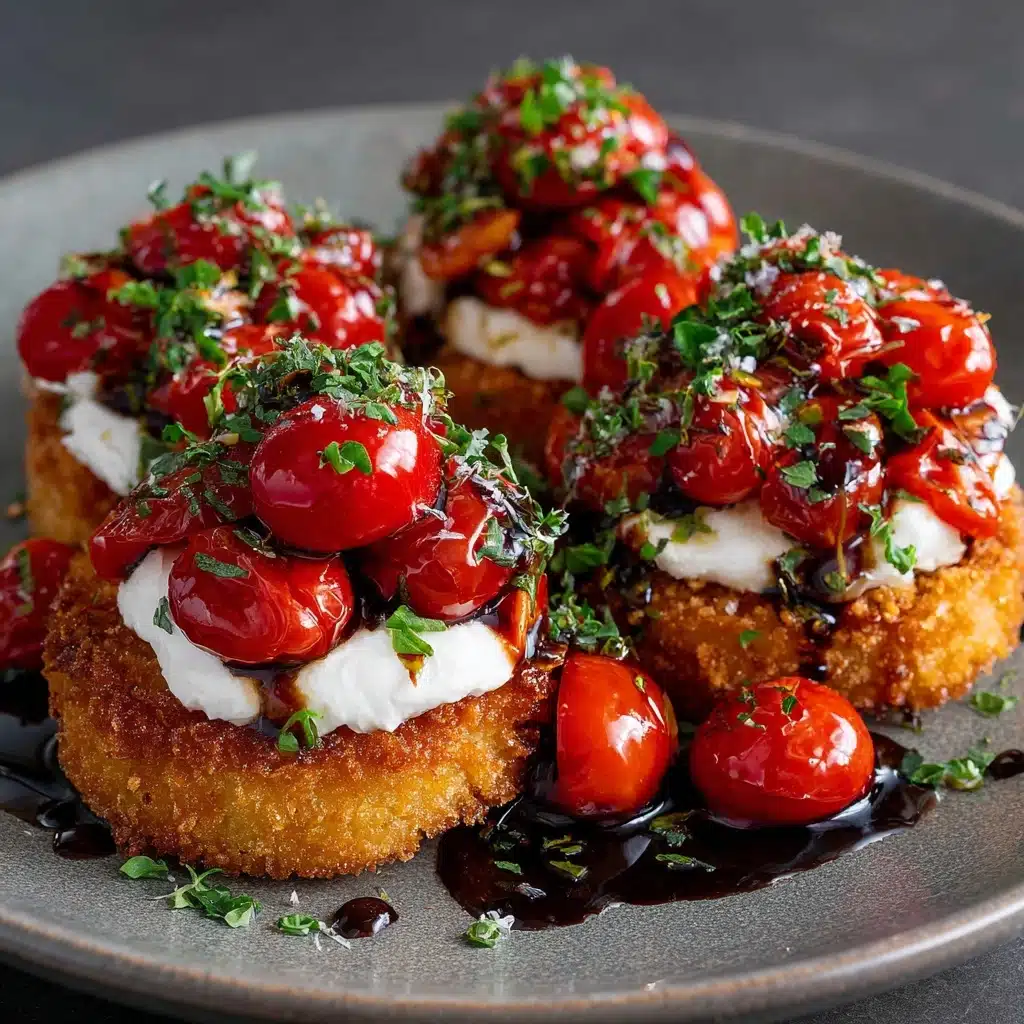 Italian Basil Chicken Cutlets with Tomato and Burrata Topping Recipe - Recipe Image