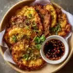 Onion and Feta Fritters with Sweet Chilli Soy Dipping Sauce Recipe