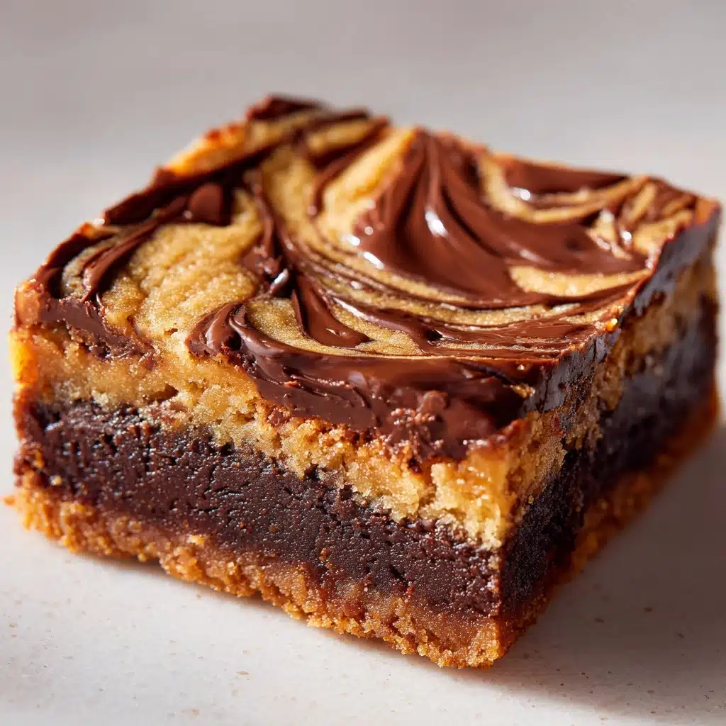 Peanut Butter Chocolate Swirl Blondies Recipe - Recipe Image
