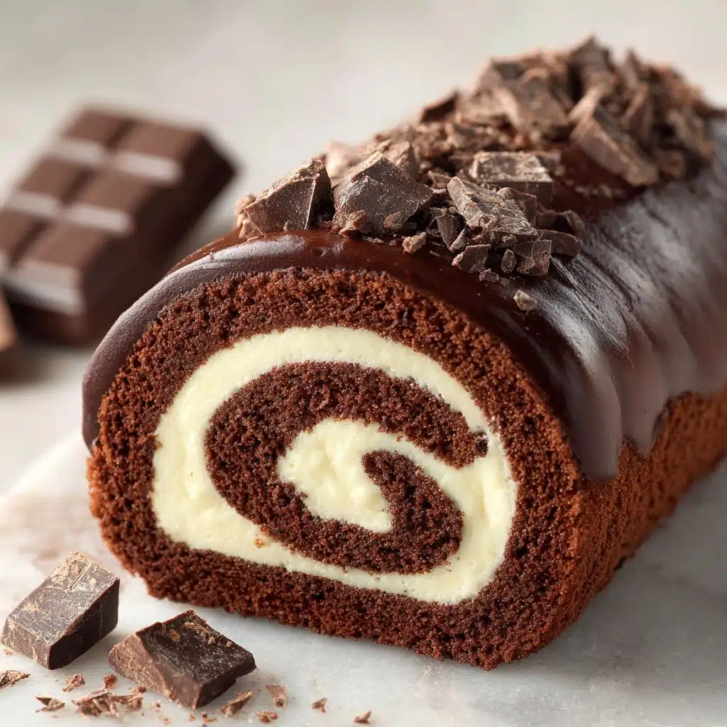 Triple Chocolate Roll Cake Recipe - Recipe Image