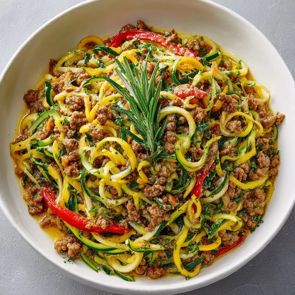 Keto Zucchini Noodles with Ground Beef Recipe - Recipe Image
