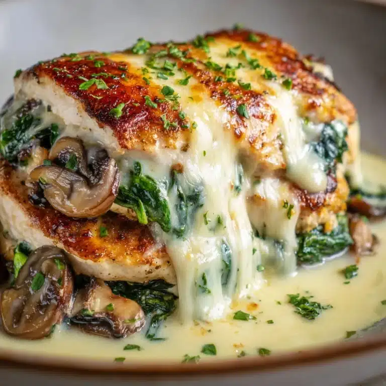 Baked Chicken with Spinach and Mushrooms Recipe