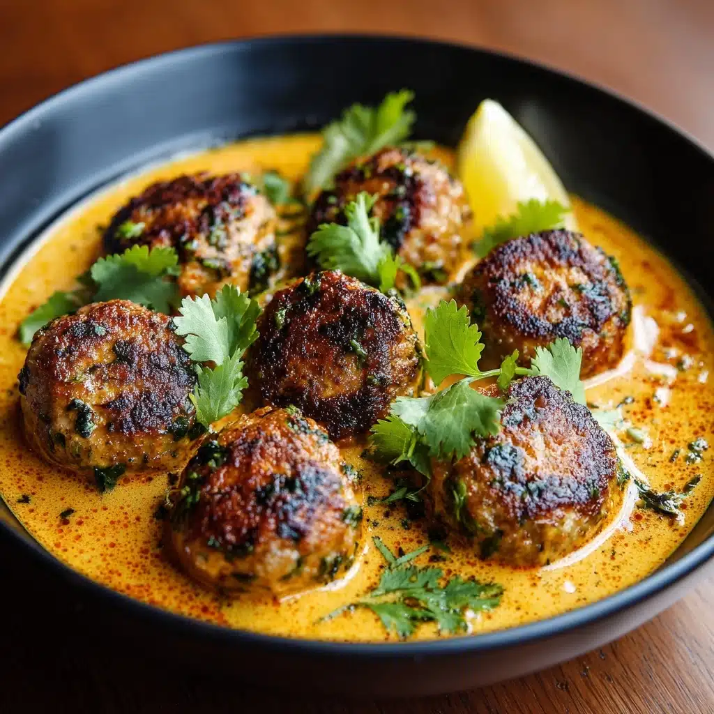 Thai Spiced Chicken Meatballs in Coconut Curry Recipe - Recipe Image