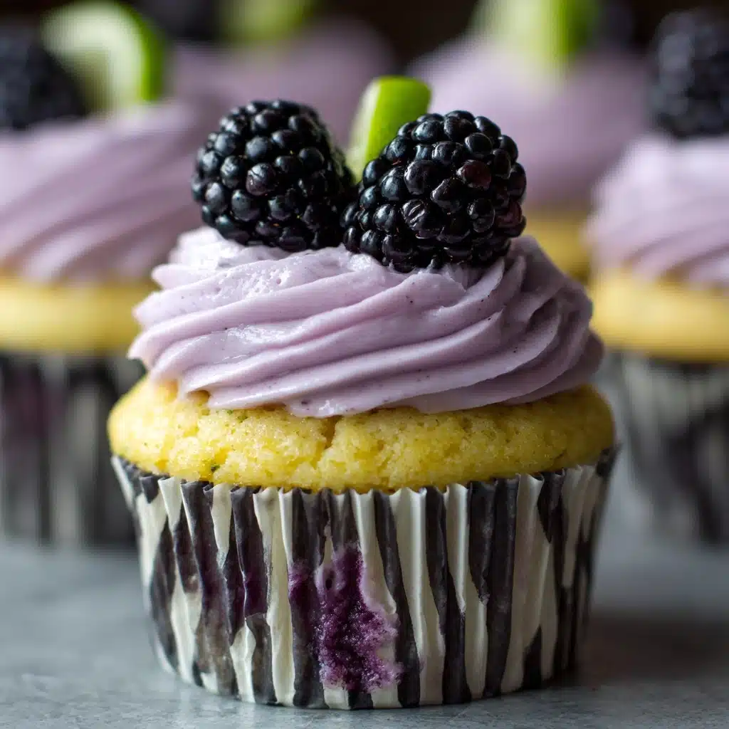 Refreshing Blackberry Lime Cupcakes Recipe - Recipe Image