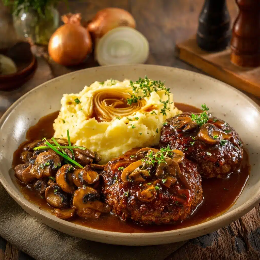 Salisbury Steak with Mushroom Gravy Recipe - Recipe Image