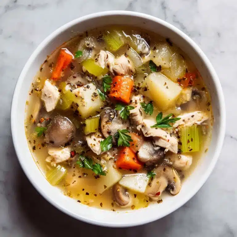 Easy Chicken, Mushroom & Leek Soup Recipe