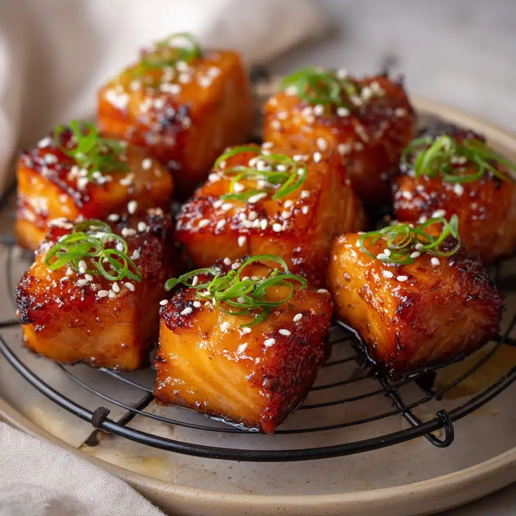 Air Fryer Honey Garlic Salmon Bites Recipe