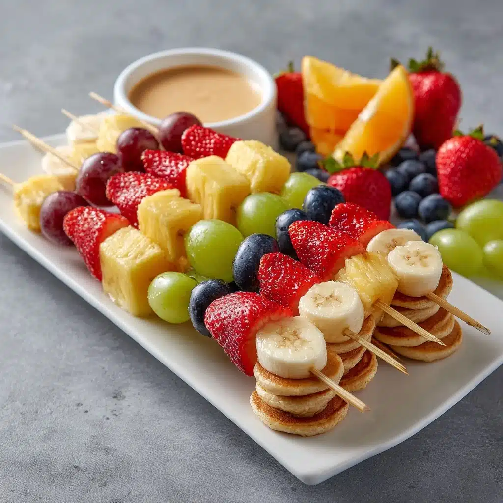 Breakfast Kabobs with Maple Fruit Dip Recipe