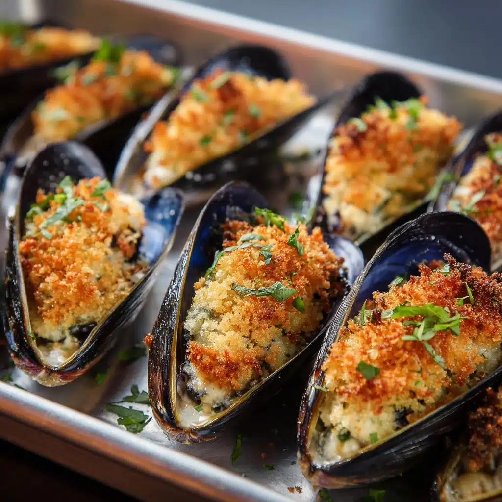 Stuffed Baked Mussels (Baked Tahong) Recipe
