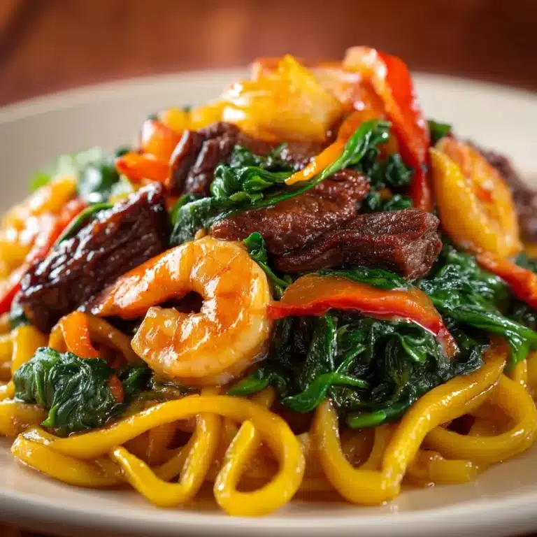 Steak & Shrimp Stir-Fried Noodles Recipe