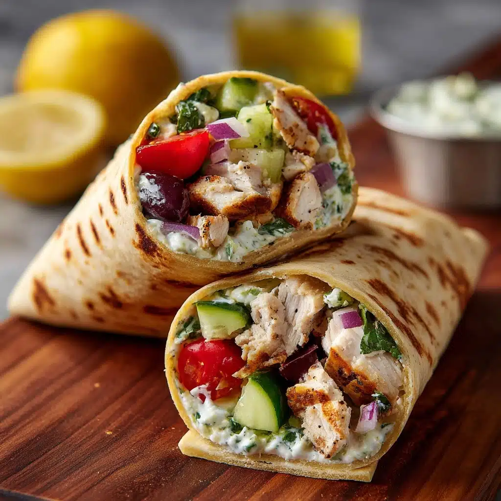 Mediterranean Chicken Wraps Recipe - Recipe Image