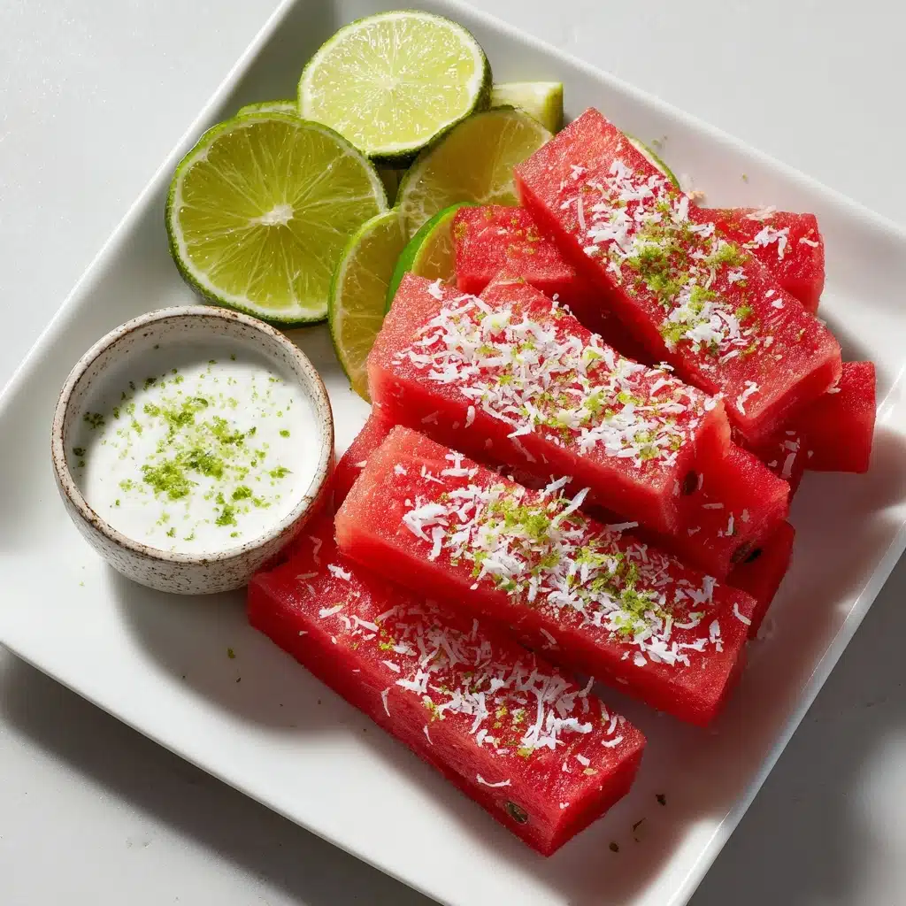 Watermelon Fries with Coconut Lime Dip Recipe