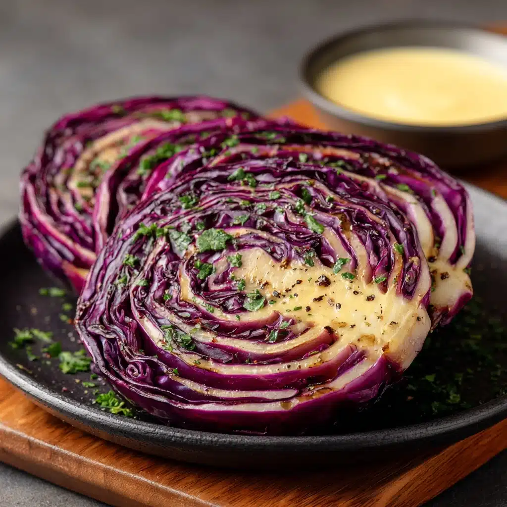Oven Roasted Garlic Cabbage Steaks Recipe