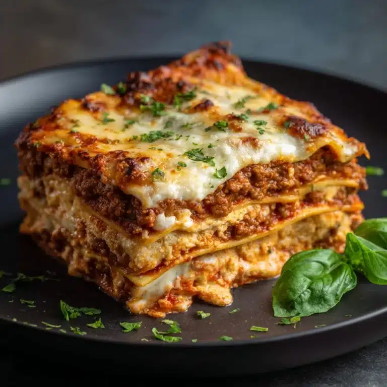 Classic Lasagna with Meat Sauce Recipe