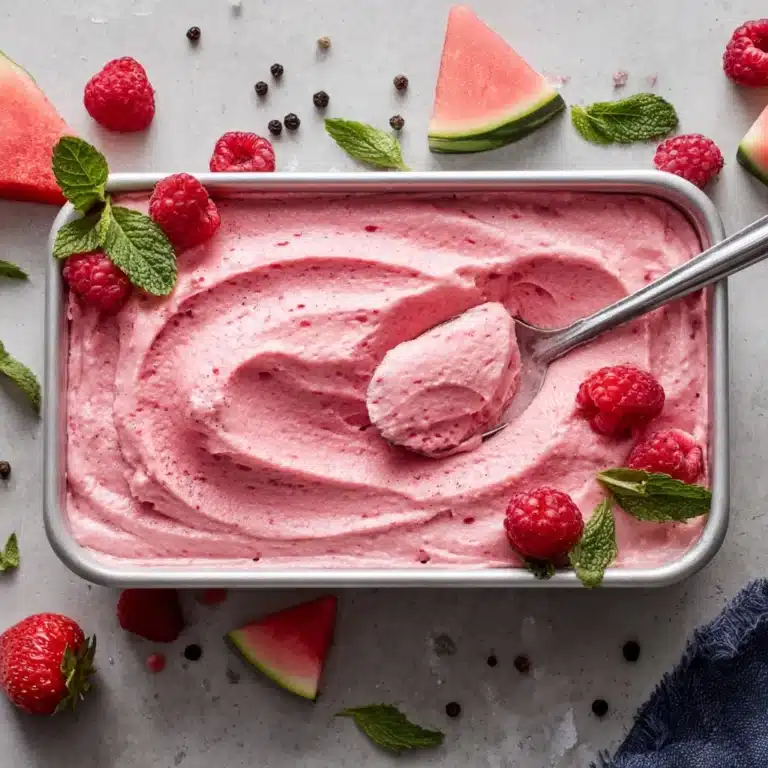 Watermelon Mint Sorbet Recipe