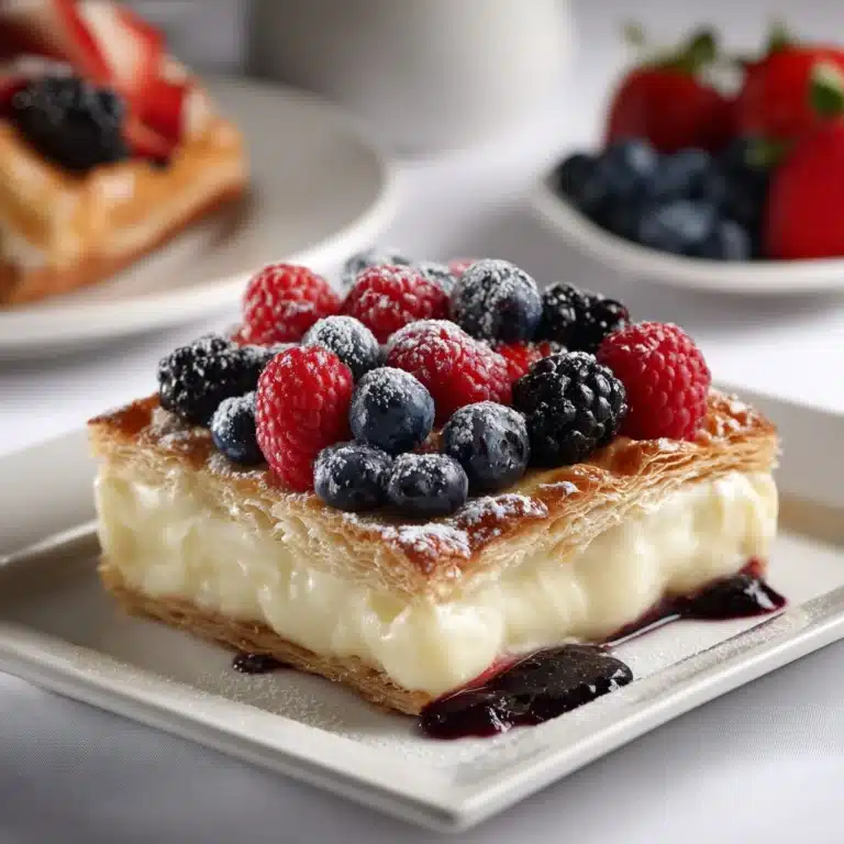 Berry Custard Puff Pastry Tart Recipe