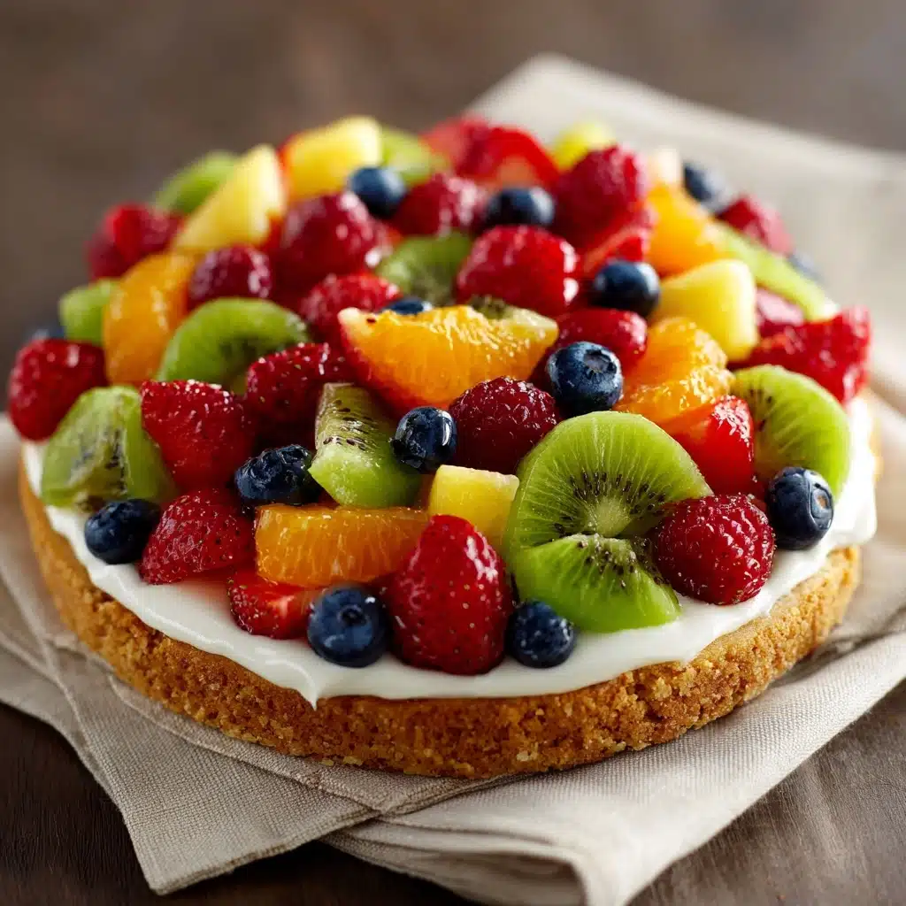 Colorful Delicious Fruit Pizza Recipe - Recipe Image