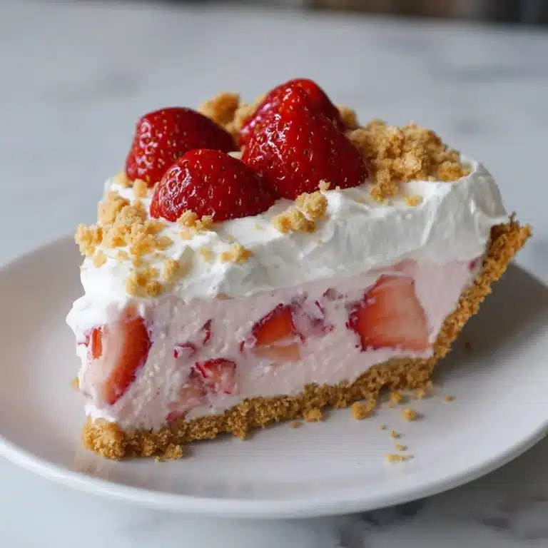 No-Bake Strawberry Crunch Cheesecake Recipe