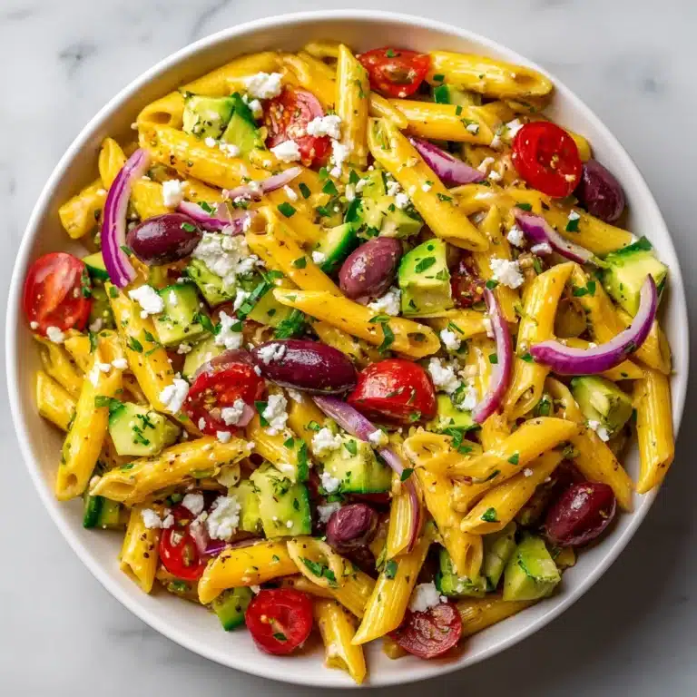 Lemon Herb Mediterranean Pasta Salad Recipe