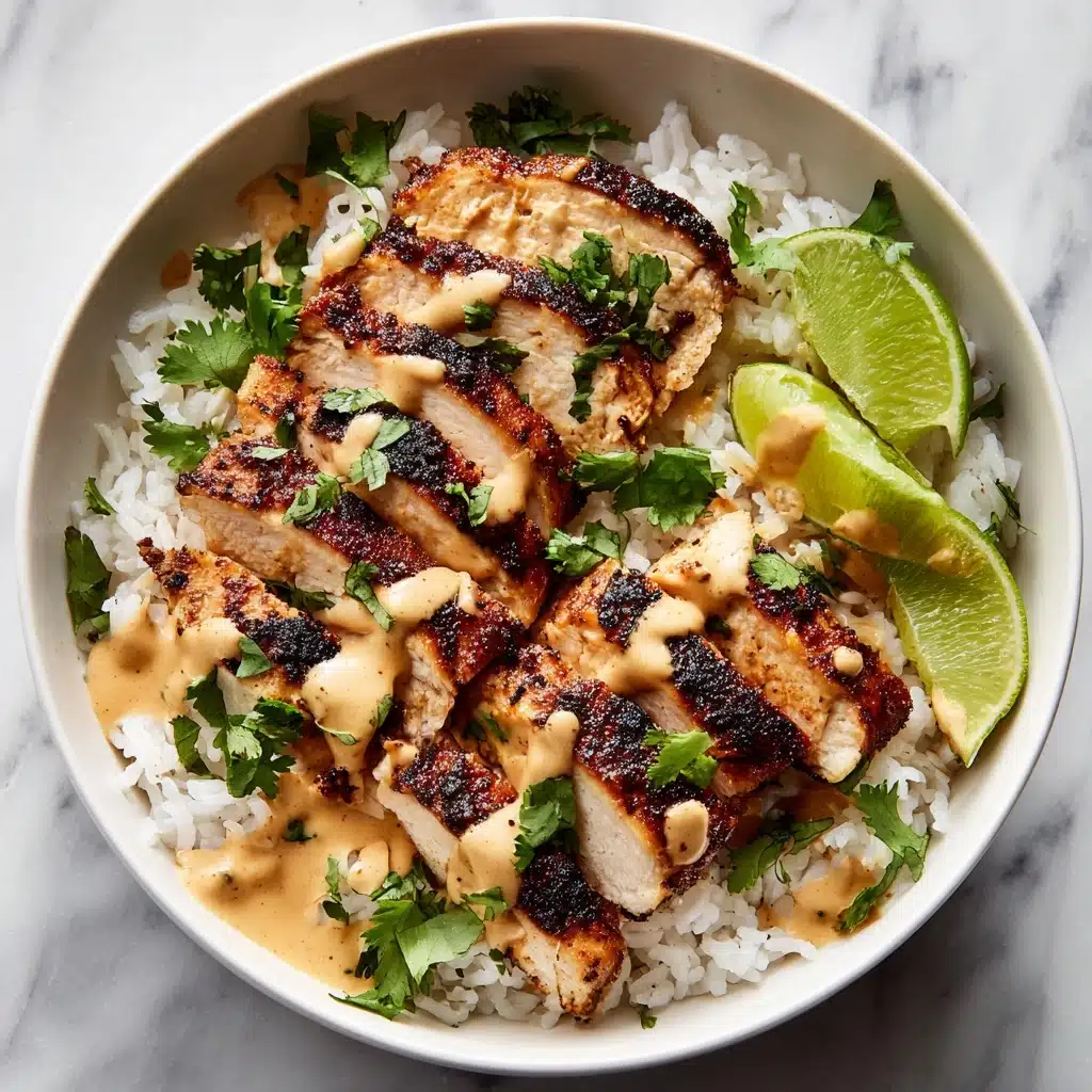 Sweet Chili Chicken Bowl with Coconut Lime Drizzle Recipe - Recipe Image