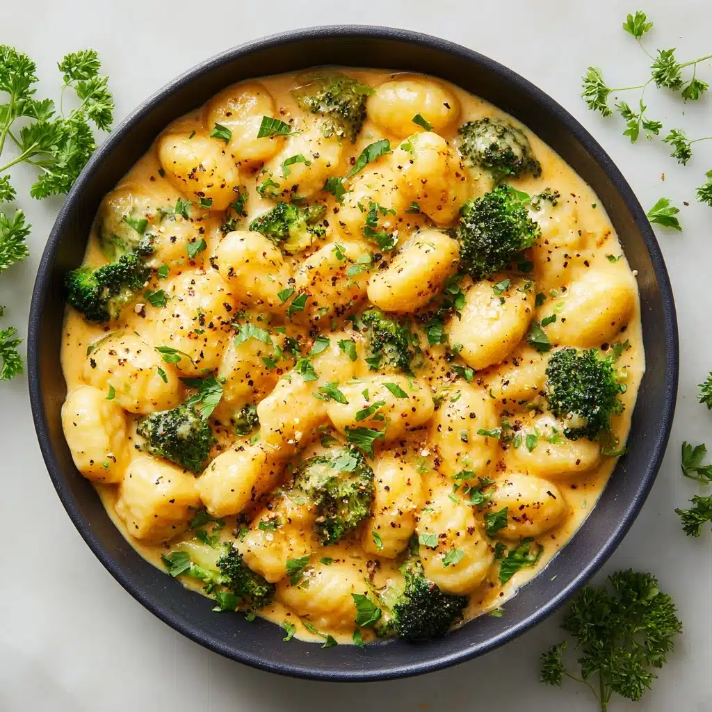 Creamy Lemon Pesto Gnocchi with Broccoli Recipe - Recipe Image