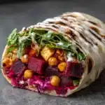 Roasted Beet & Chickpea Wraps with Tahini-Lemon Sauce Recipe