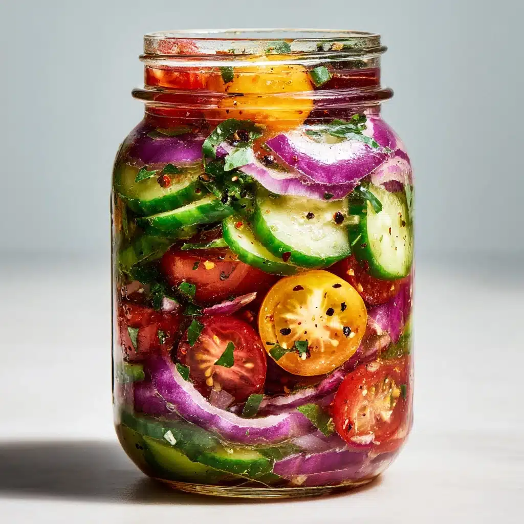 Pickled Cherry Tomatoes, Red Onions, and Cucumbers Recipe - Recipe Image