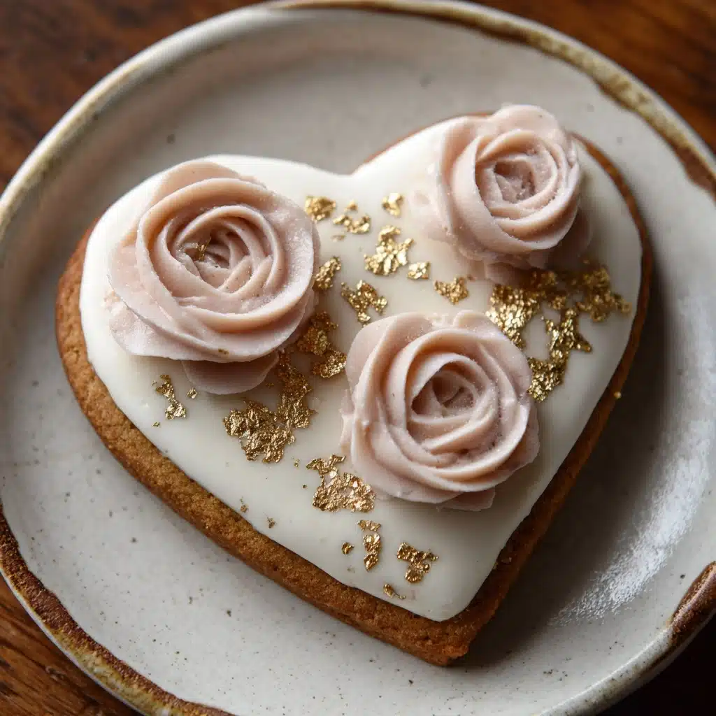 Heart-Shaped Sugar Cookies with Buttercream Roses Recipe