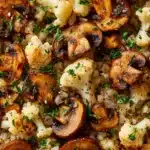 Garlic Mushrooms Cauliflower Skillet Recipe
