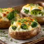 Broccoli and Cheddar Twice-Baked Potatoes Recipe