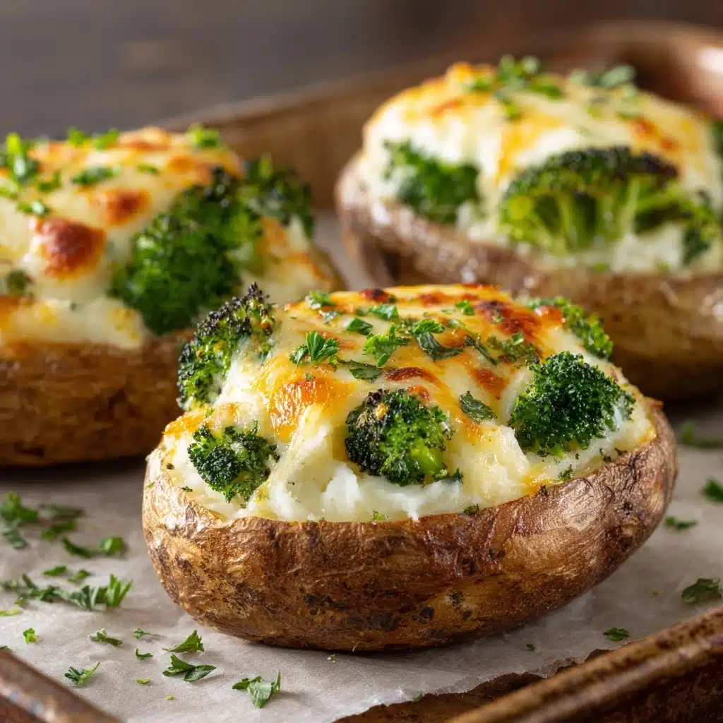 Broccoli and Cheddar Twice-Baked Potatoes Recipe - Recipe Image