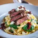 Creamy Gorgonzola Steak Pasta Recipe