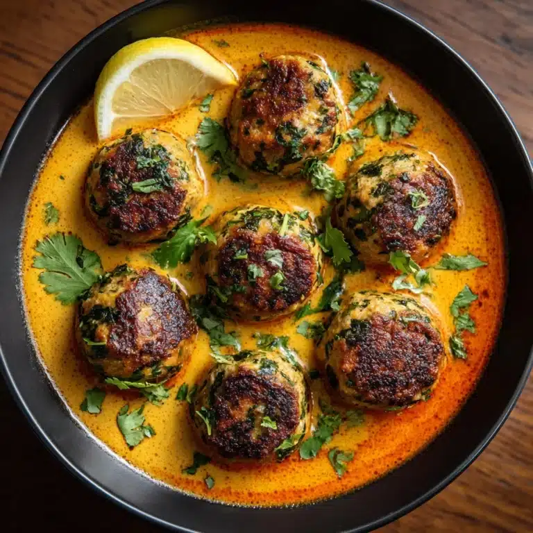 Thai Spiced Chicken Meatballs in Coconut Curry Recipe