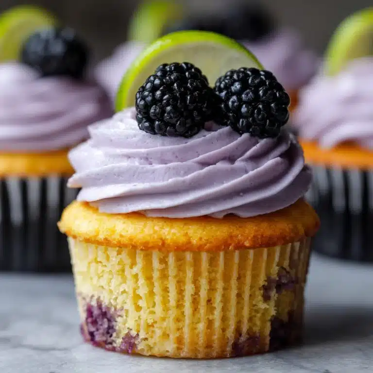 Refreshing Blackberry Lime Cupcakes Recipe