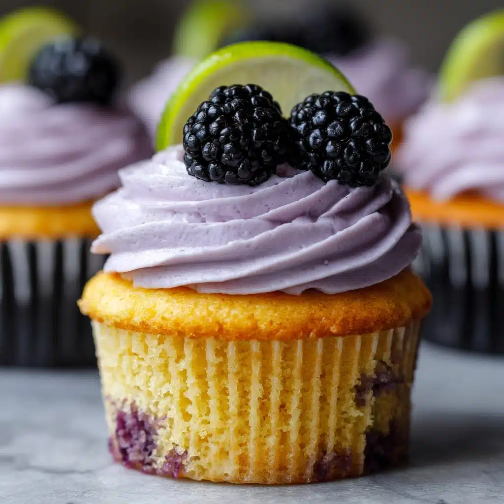 Refreshing Blackberry Lime Cupcakes Recipe - Recipe Image