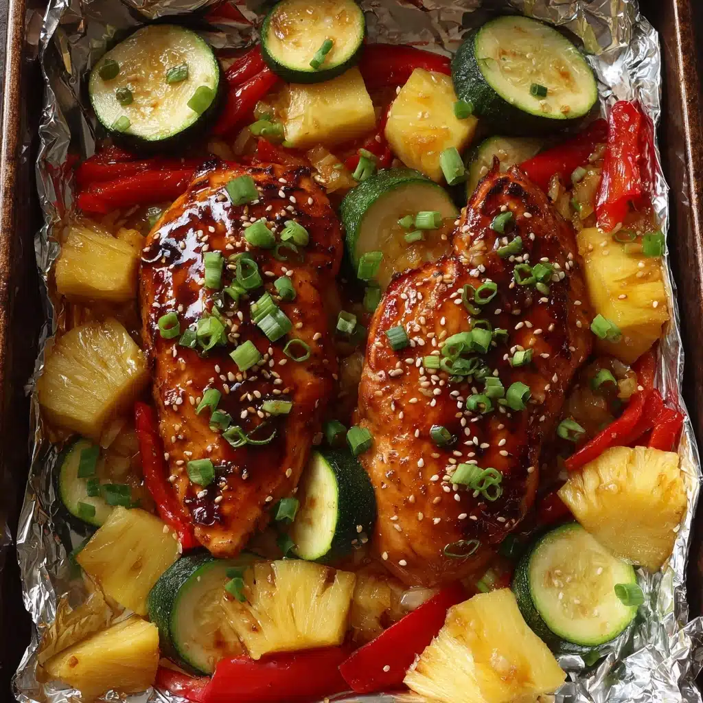 Teriyaki Chicken and Pineapple Foil Packets Recipe - Recipe Image