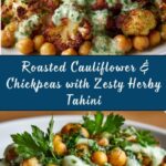 Roasted Cauliflower and Chickpeas with Herby Tahini Recipe