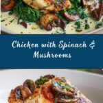 Chicken with Spinach and Mushrooms in Creamy Parmesan Sauce Recipe