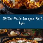 Skillet Pesto Cheese Lasagna Roll Ups Recipe