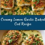 Creamy Lemon Garlic Baked Cod Recipe