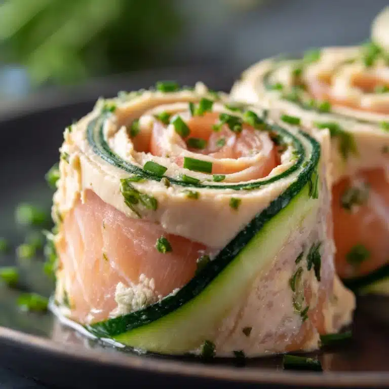 Smoked Salmon Roll-Ups with Cucumber and Hummus Recipe