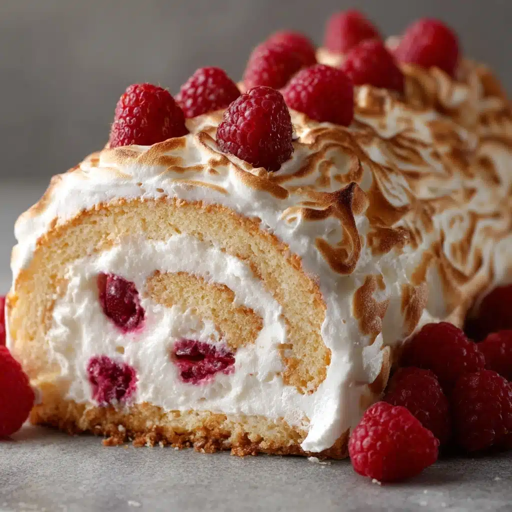 Raspberry Meringue Roulade Recipe - Recipe Image