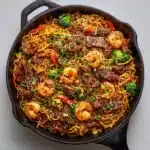 Shrimp Teriyaki Steak Noodles Recipe