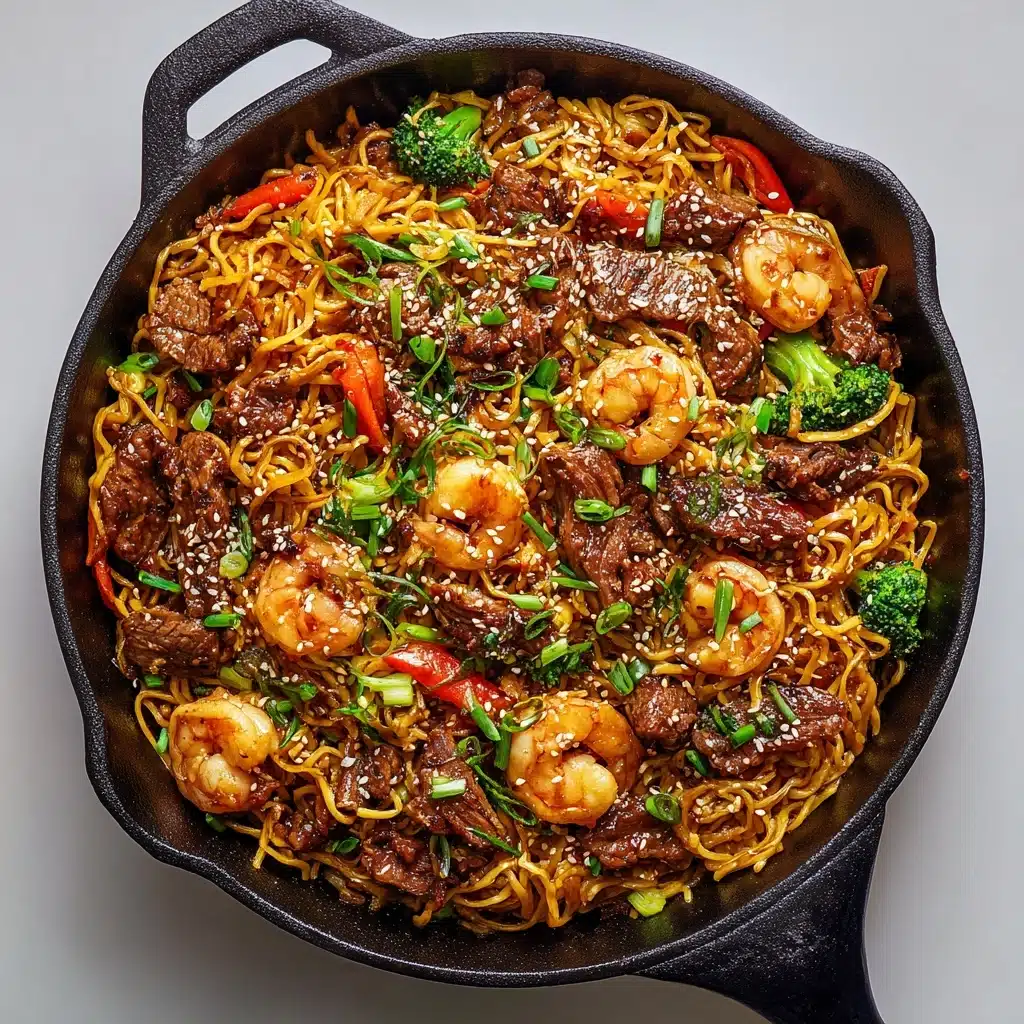 Shrimp Teriyaki Steak Noodles Recipe