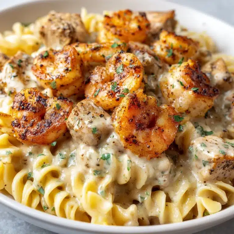 Creamy Cajun Shrimp and Chicken Pasta Recipe