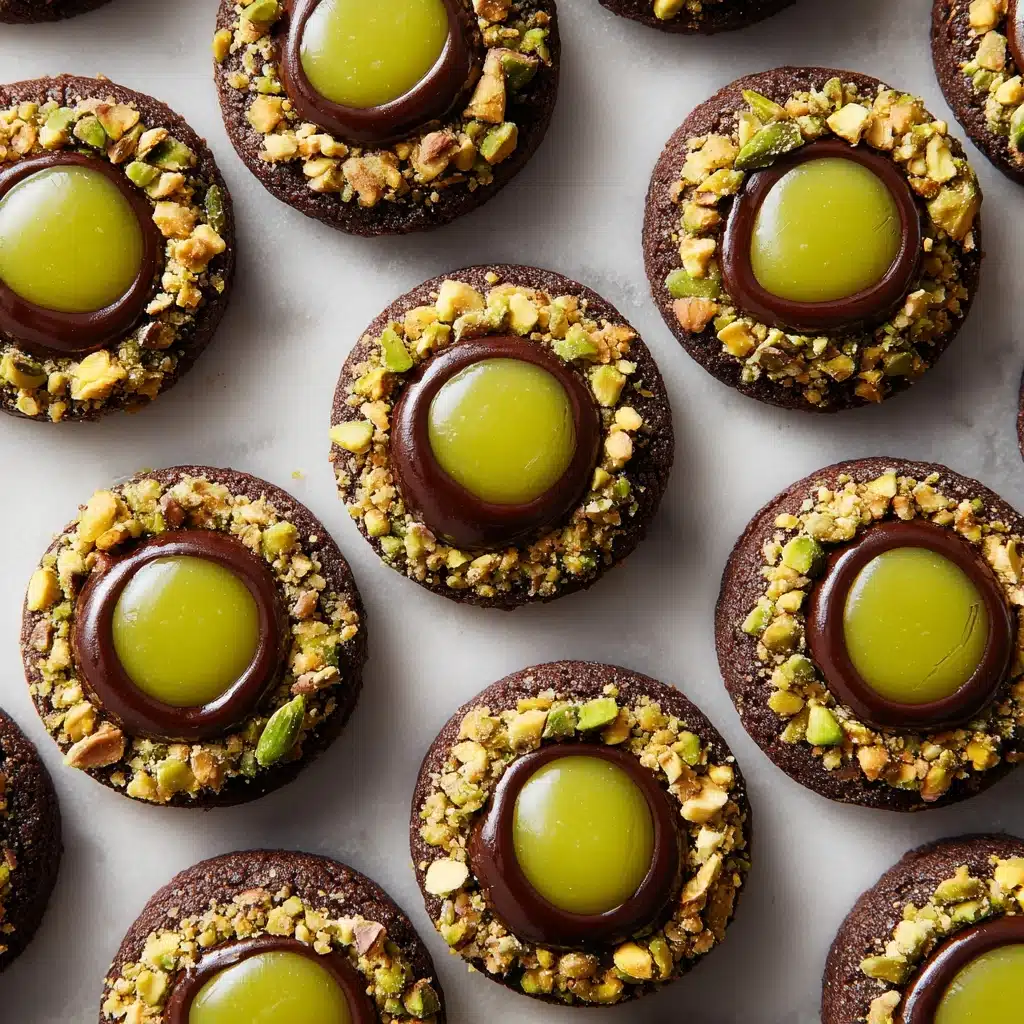 Chocolate Pistachio Cream Thumbprints Recipe - Recipe Image