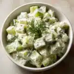 German Cucumber Salad with a Creamy Dressing Recipe